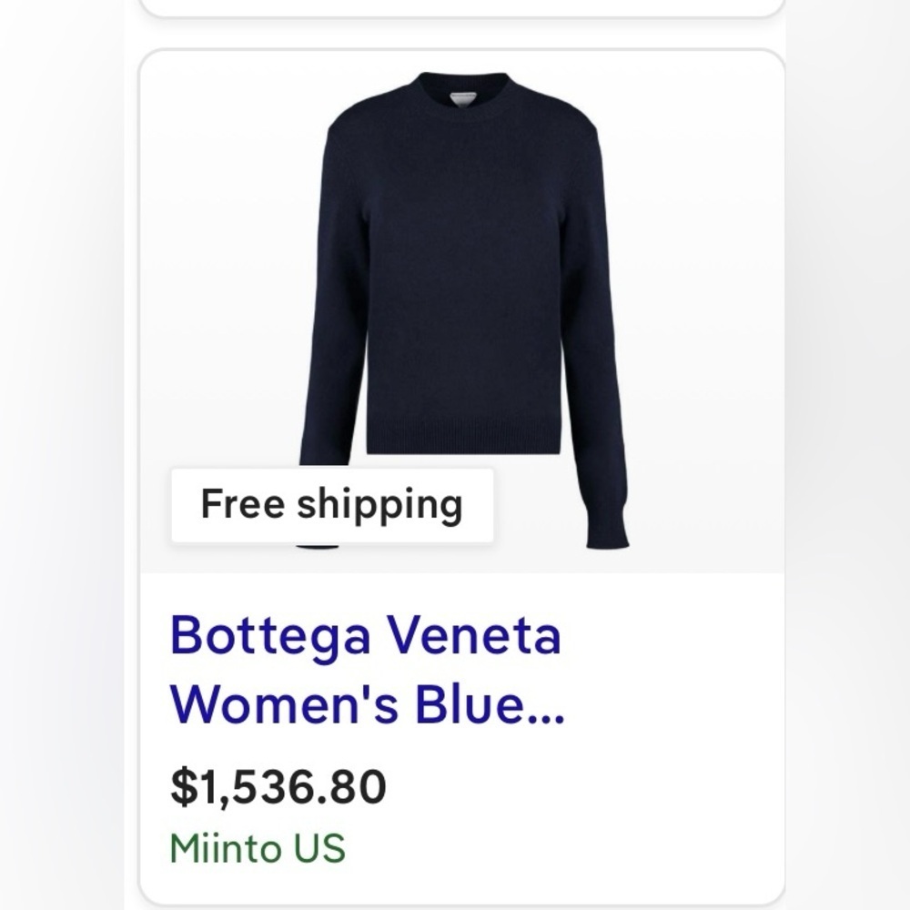 Bottega Veneta Midnight Navy Blue MockTurtleneck Sweater made in Italy 🇮🇹 - Picture 4 of 17